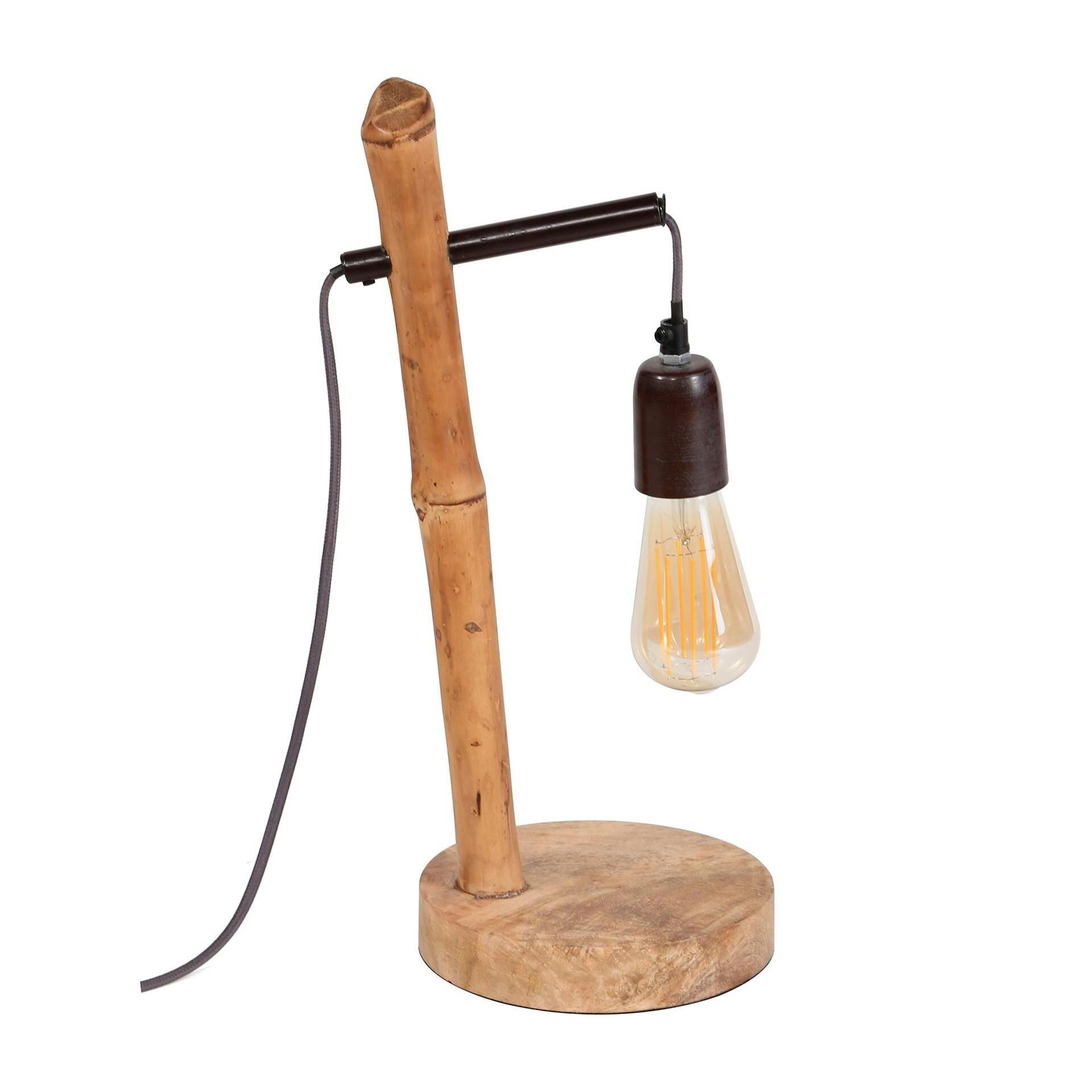 Lampe décorative pied bambou LUCKNOW