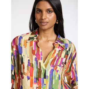 Elena Mirò - Camicia in viscosa stampata - Beige