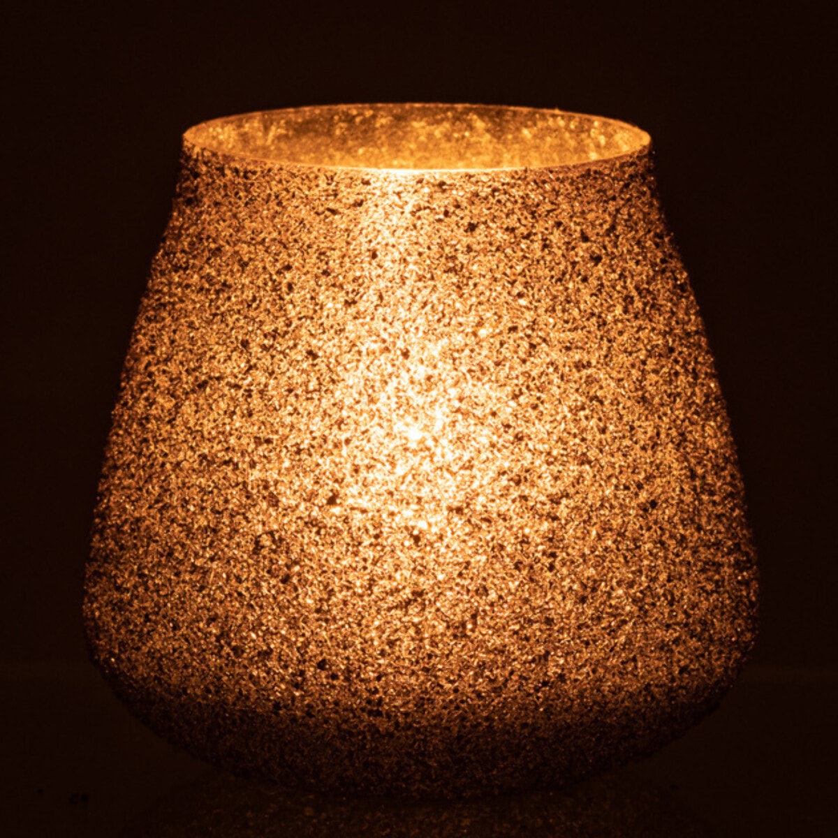 J-Line photophore Pailettes - verre- mauve - small - 2 pcs