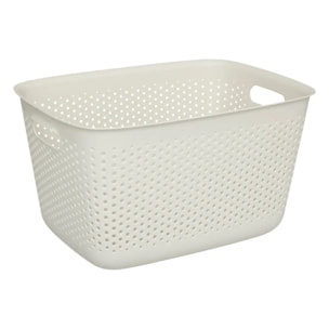 Panier "Tila" 17L gris en plastique