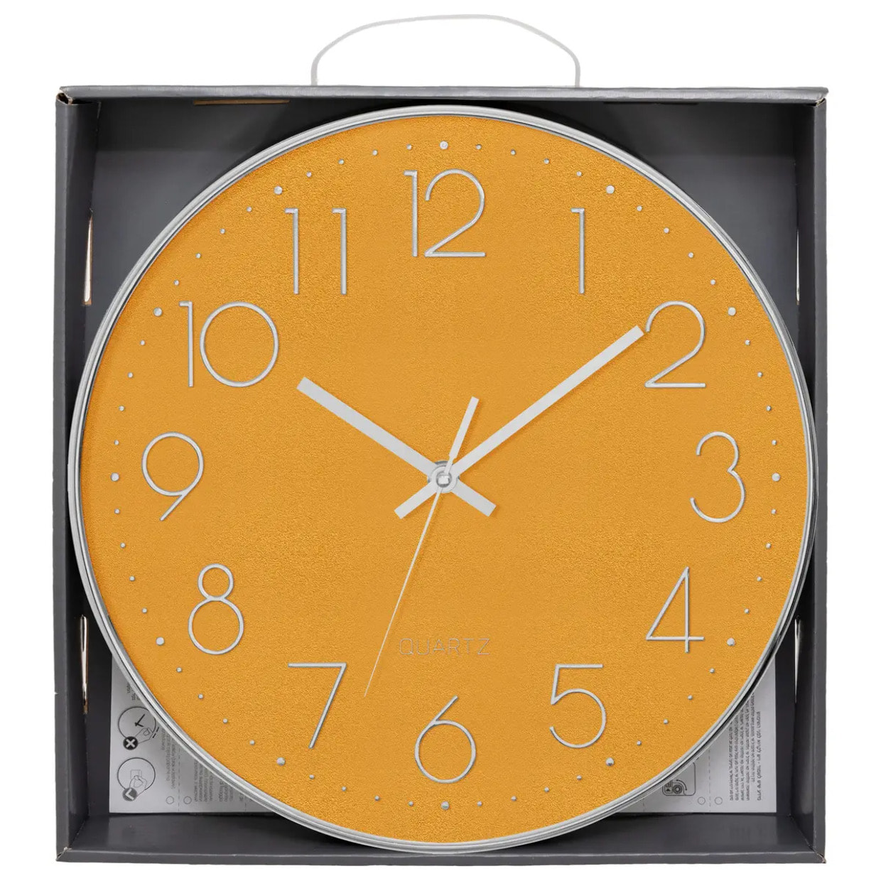 Horloge 3D "Laure" silver D30cm