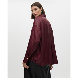 Camicia Oversize Effetto Cerato