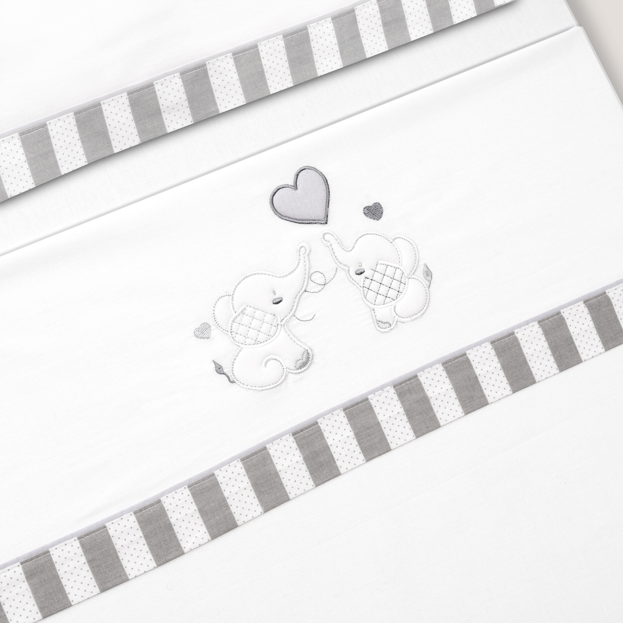 Triptico Coche Parejita Elefante Bco/Gris