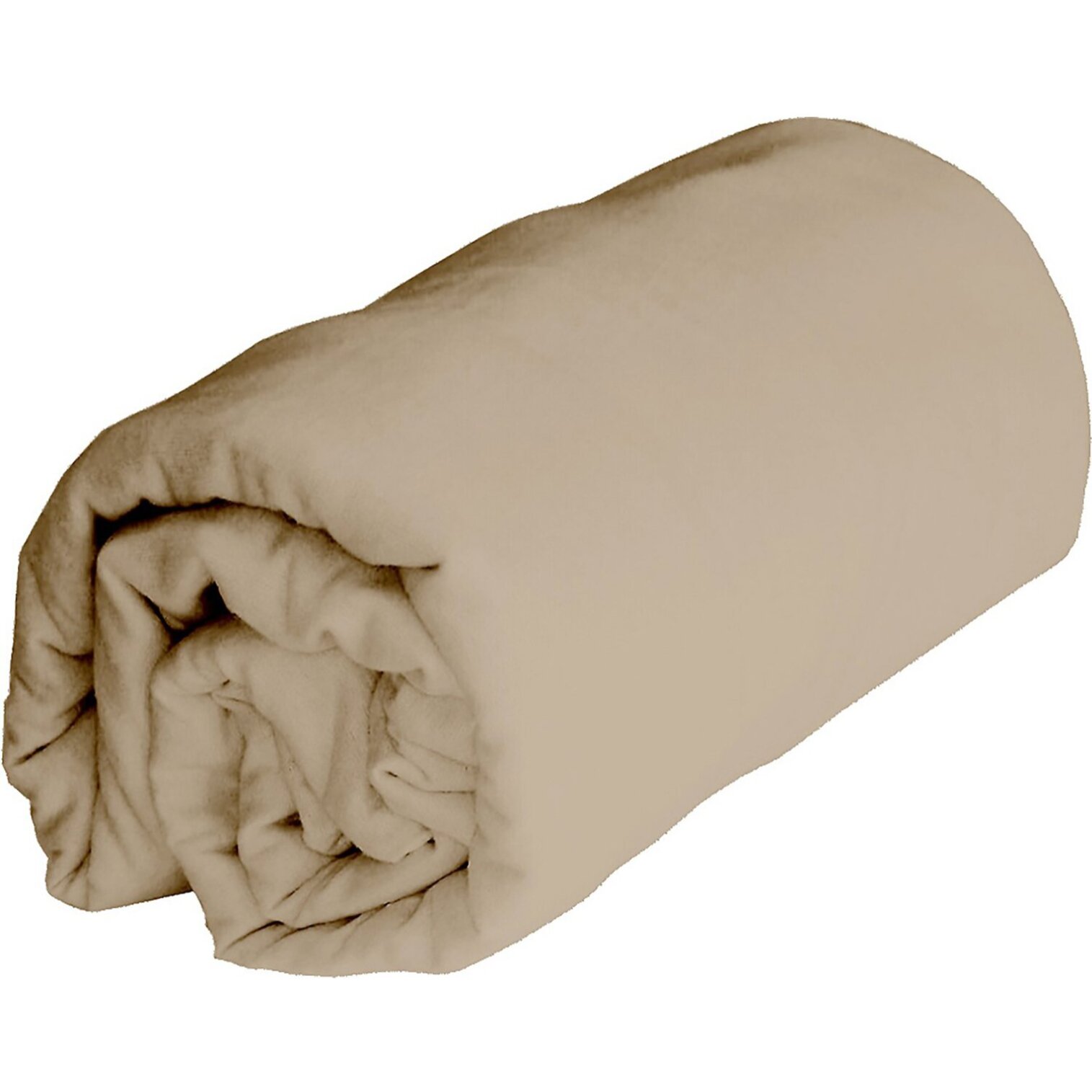 Drap housse 100% flanelle de coton - ficelle