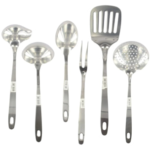 Ensemble ustensiles de cuisine 6 pièces inox Fackelmann Oxford