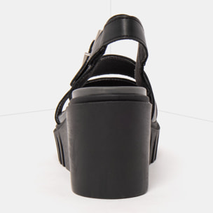 Sandalia de cuña 2080 NAPPA BLACK/ CATANIA color Black