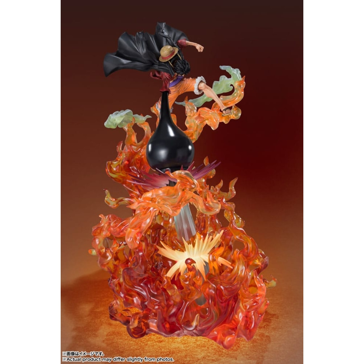 One Piece Figuartszero Pvc Statua (extra Battle) Luffy Red Roc 45 Cm Bandai Tamashii Nations