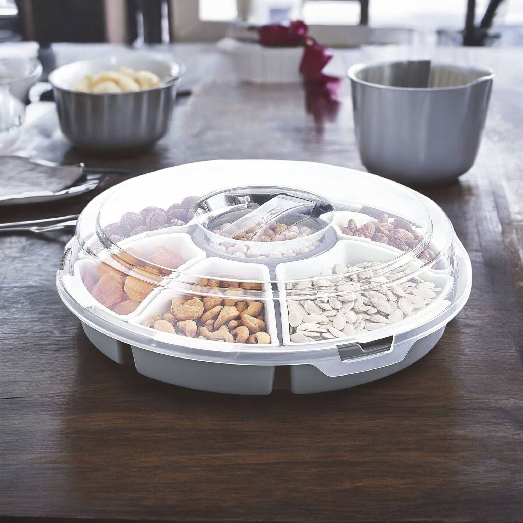 juego de servir en polipropileno ø33x9cm blanco