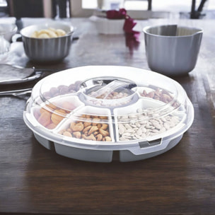 juego de servir en polipropileno ø33x9cm blanco