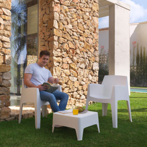 Shaf costa - set de muebles de exterior 2 plazas color blanco