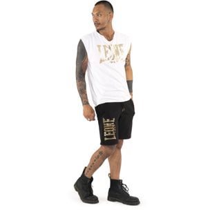 Pantalón corto de hombre de algodón no perchado Leone Stripe Gold