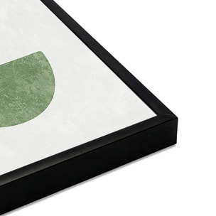 Affiche encadrée abstraction géométrique verte Affiche + cadre en métal - Noir