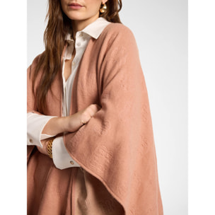 Elena Mirò - Poncho con loghi embossed - Rosa