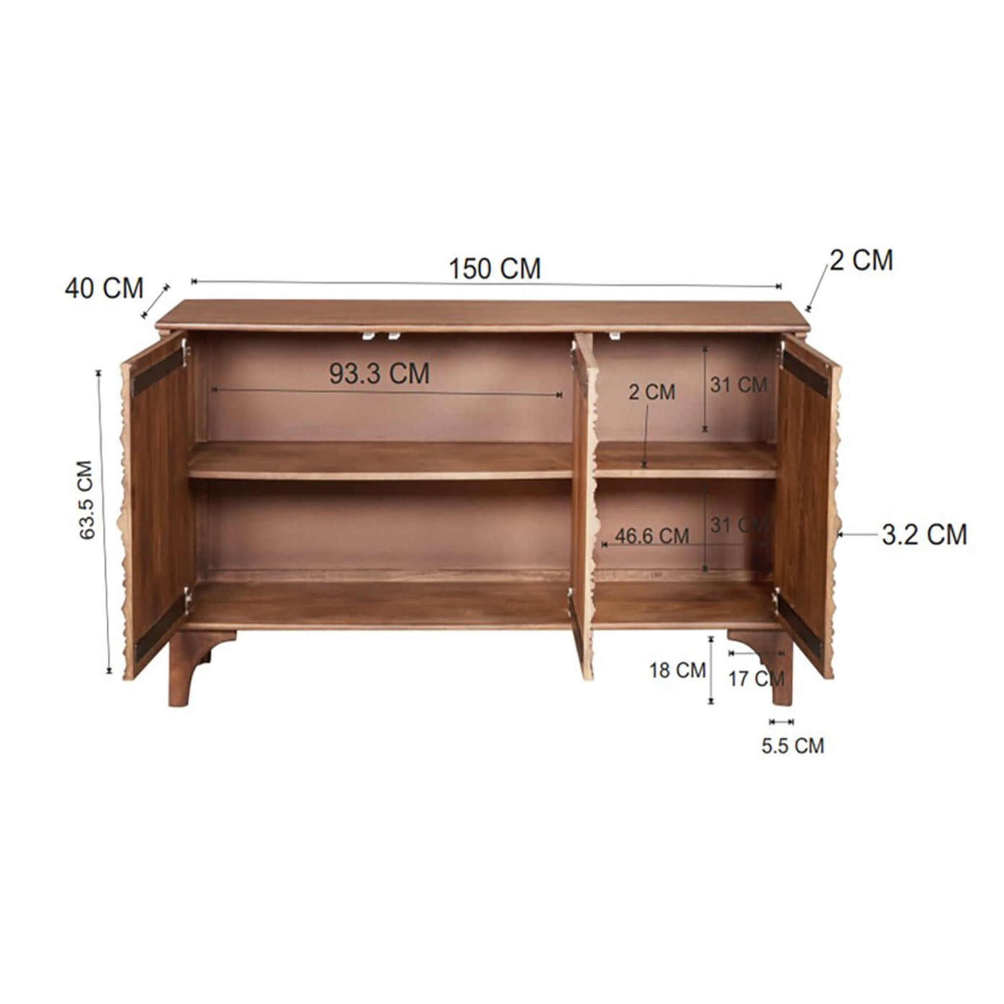 Buffet Santos 3 portes Kare Design
