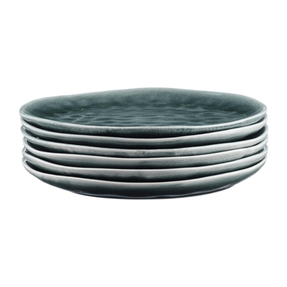 Assiette MOON Ø28,5cm - 6 pièces - Pétrole