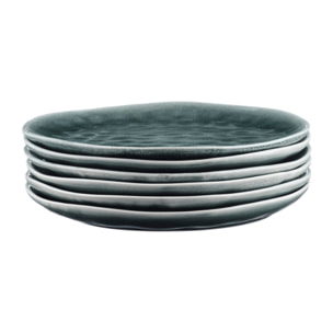 Assiette MOON Ø28,5cm - 6 pièces - Pétrole