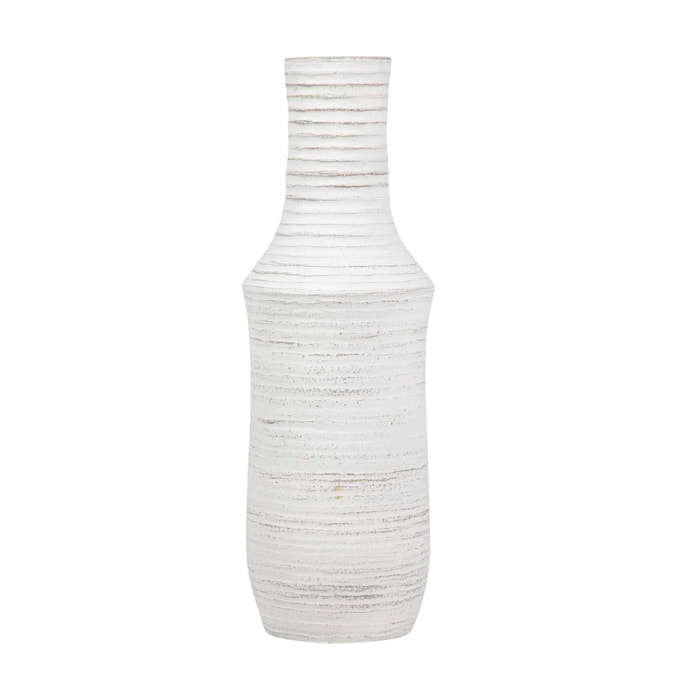 Florero Ceramica Blanco 25x25x80 Cm