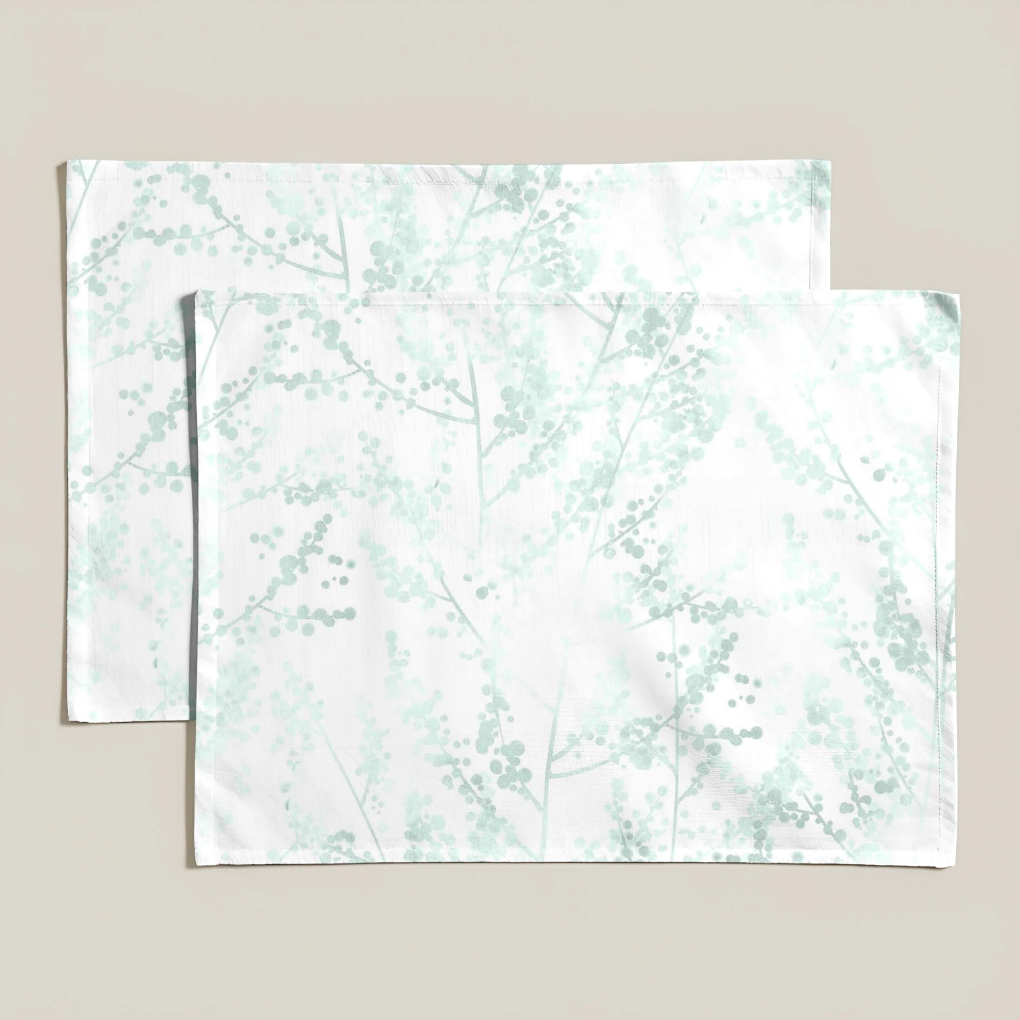 Lot de 2 sets de table individuels résinés 0120-17 100% coton 45x35 cm