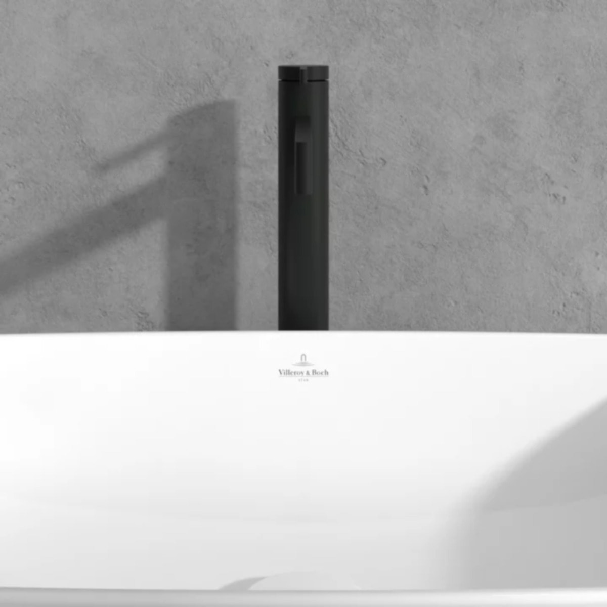 Mitigeur lavabo droit surélevé Dawn sans tirette Noir mat