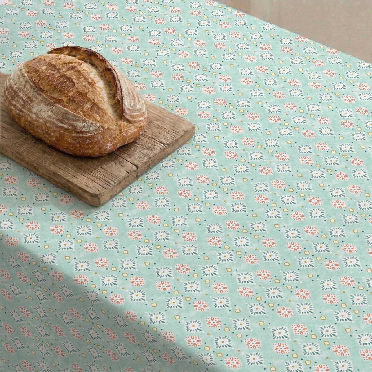 Nappe anti-taches Africa - 100% coton - turquesa