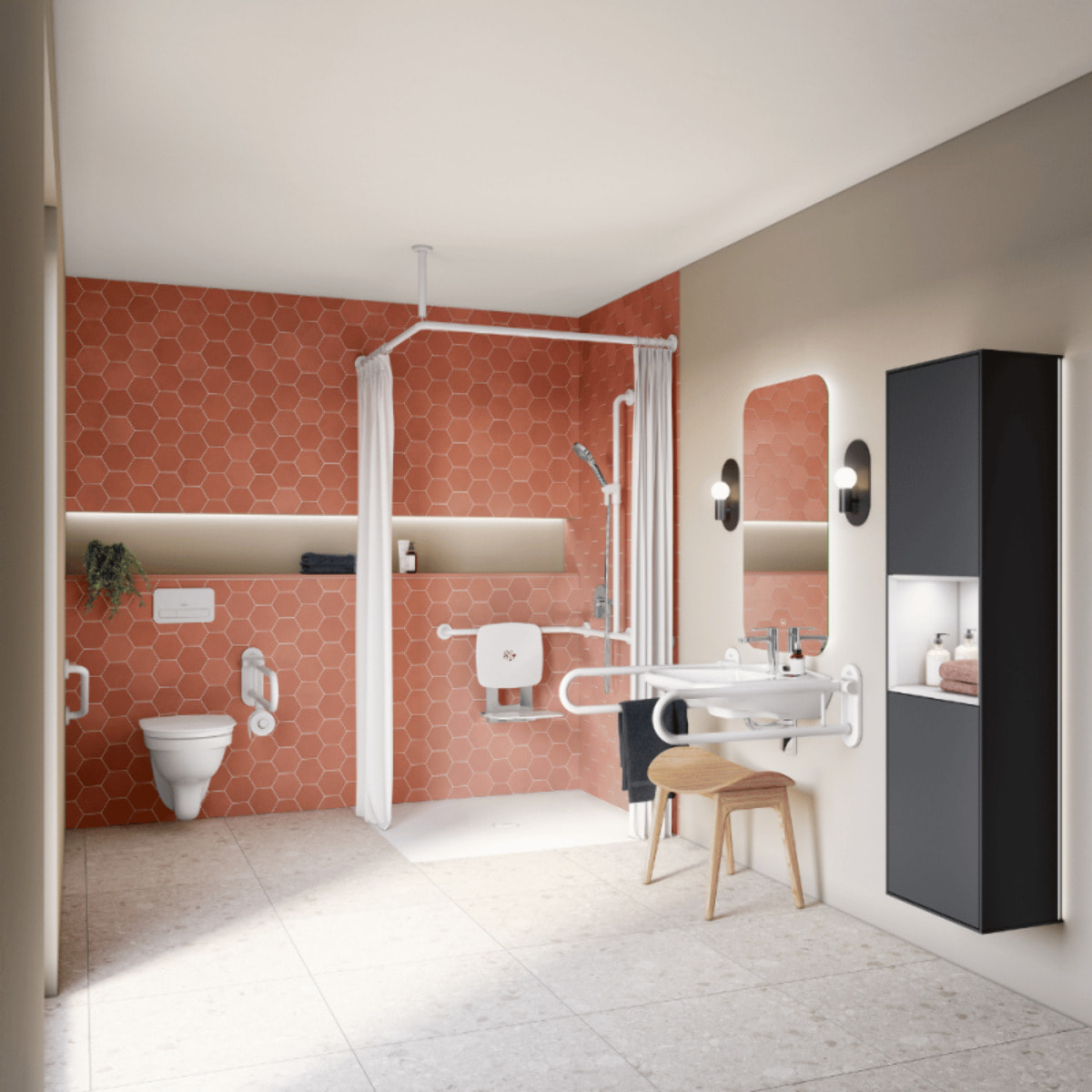 Receveur de douche 90 x 90 à encastrer Subway Infinity Vi Print beige