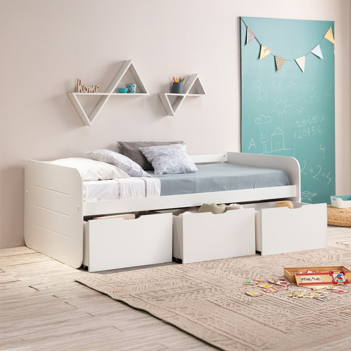 Lit banquette enfant avec tiroirs - LIO