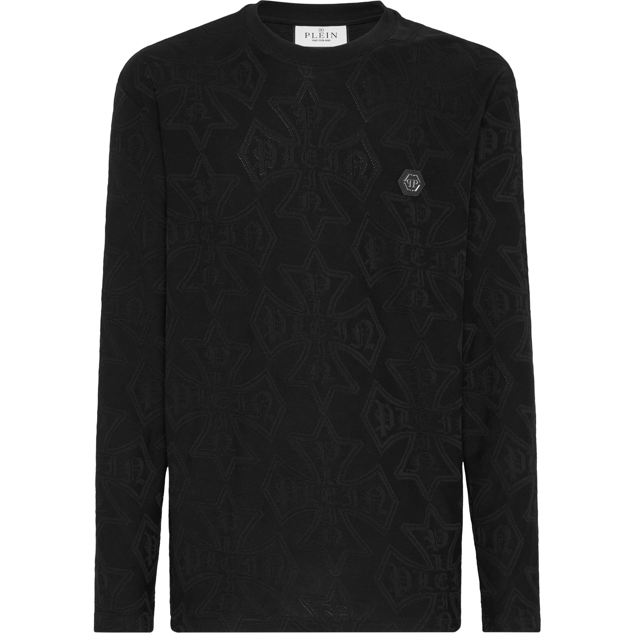 PHILIPP PLEIN T-Shirt Round Neck Ls CREST