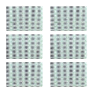 Lot de 6 sets de table tissé en PVC bleu 45x30cm