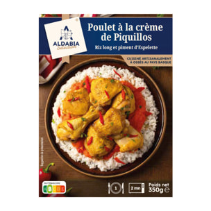Poulet à la Crème de Piquillos, Riz et Piment d?Espelette ? 3x 350 g- France - Aldabia