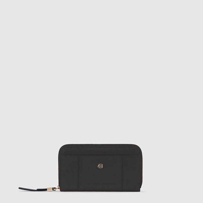 Piquadro Portafoglio a quattro soffietti con zip