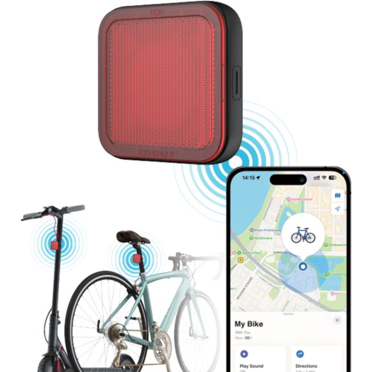 Tracker GPS TNB MFI pour vélo et trottinette