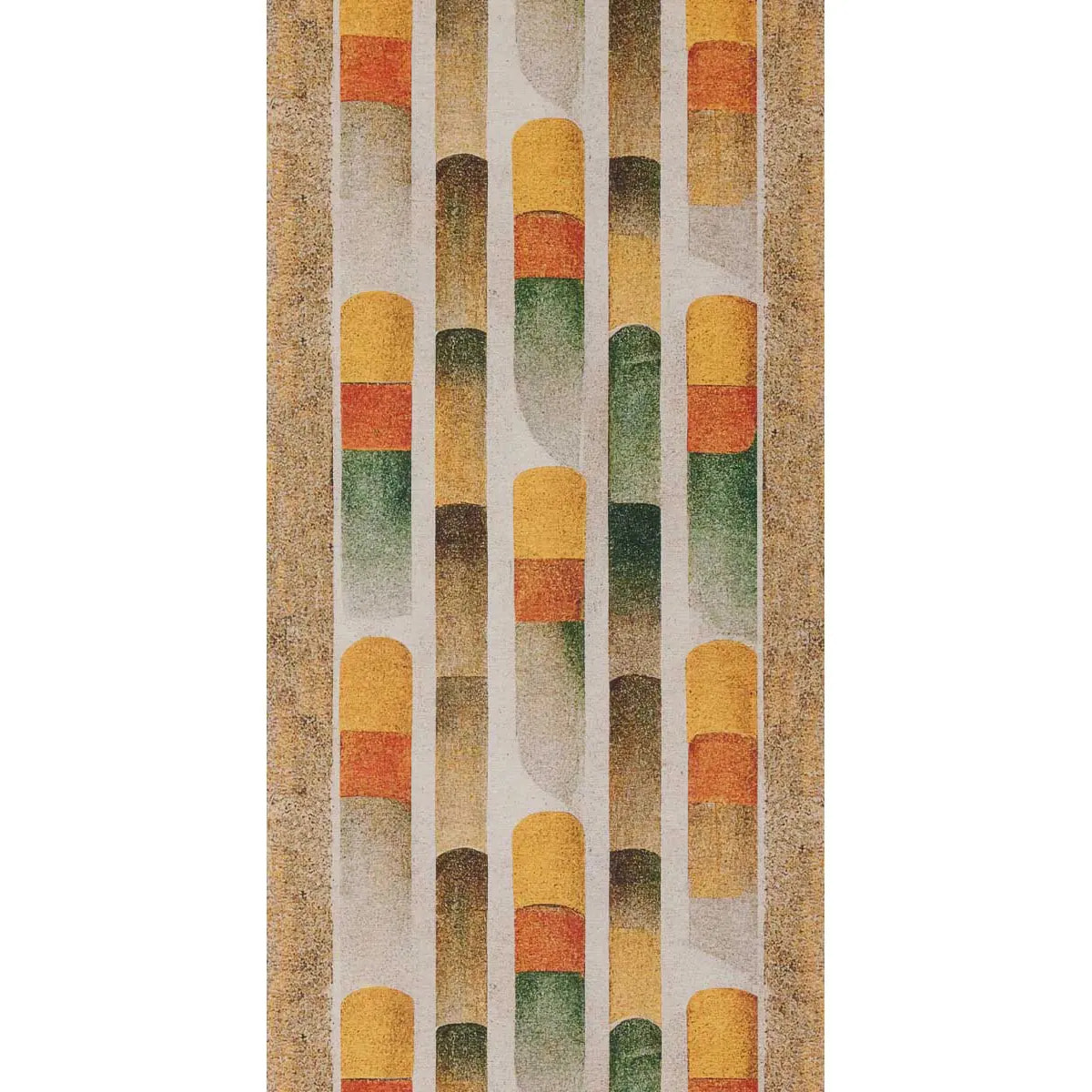 Passatoia tappeto cucina bagno ingresso multiuso, disegno geometrico stile retrò