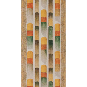 Passatoia tappeto cucina bagno ingresso multiuso, disegno geometrico stile retrò