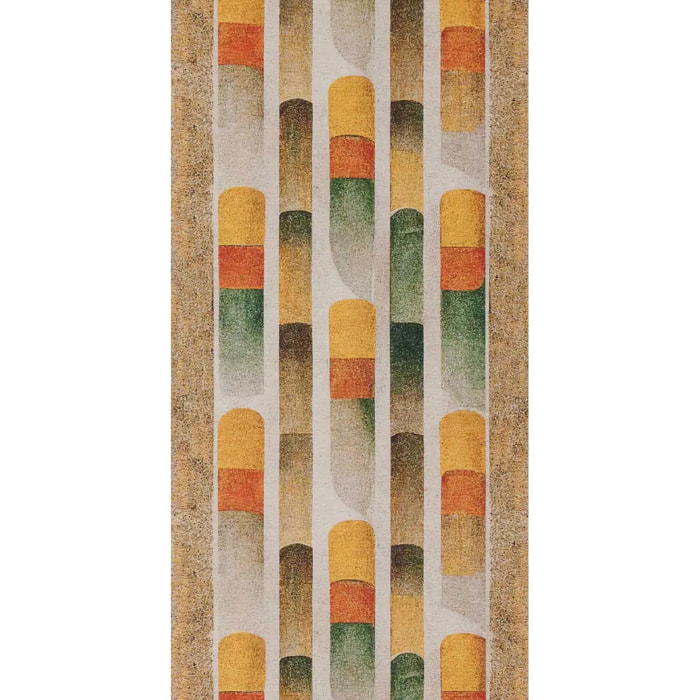 Passatoia tappeto cucina bagno ingresso multiuso, disegno geometrico stile retrò