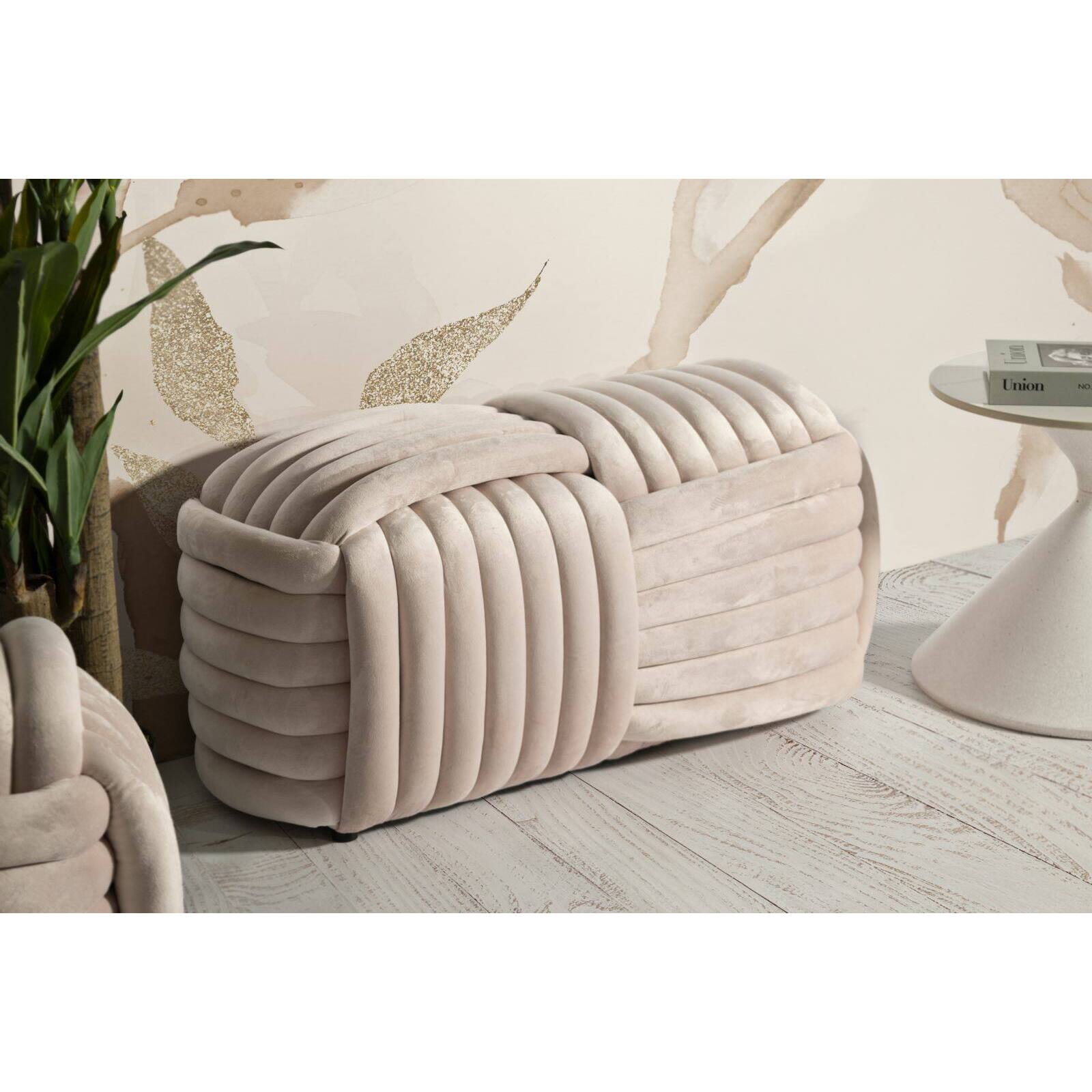 Panca Calcea, Panchina multiuso, Seduta per ospiti, Cassapanca multifunzione, 90x45 h45 cm, Rosa