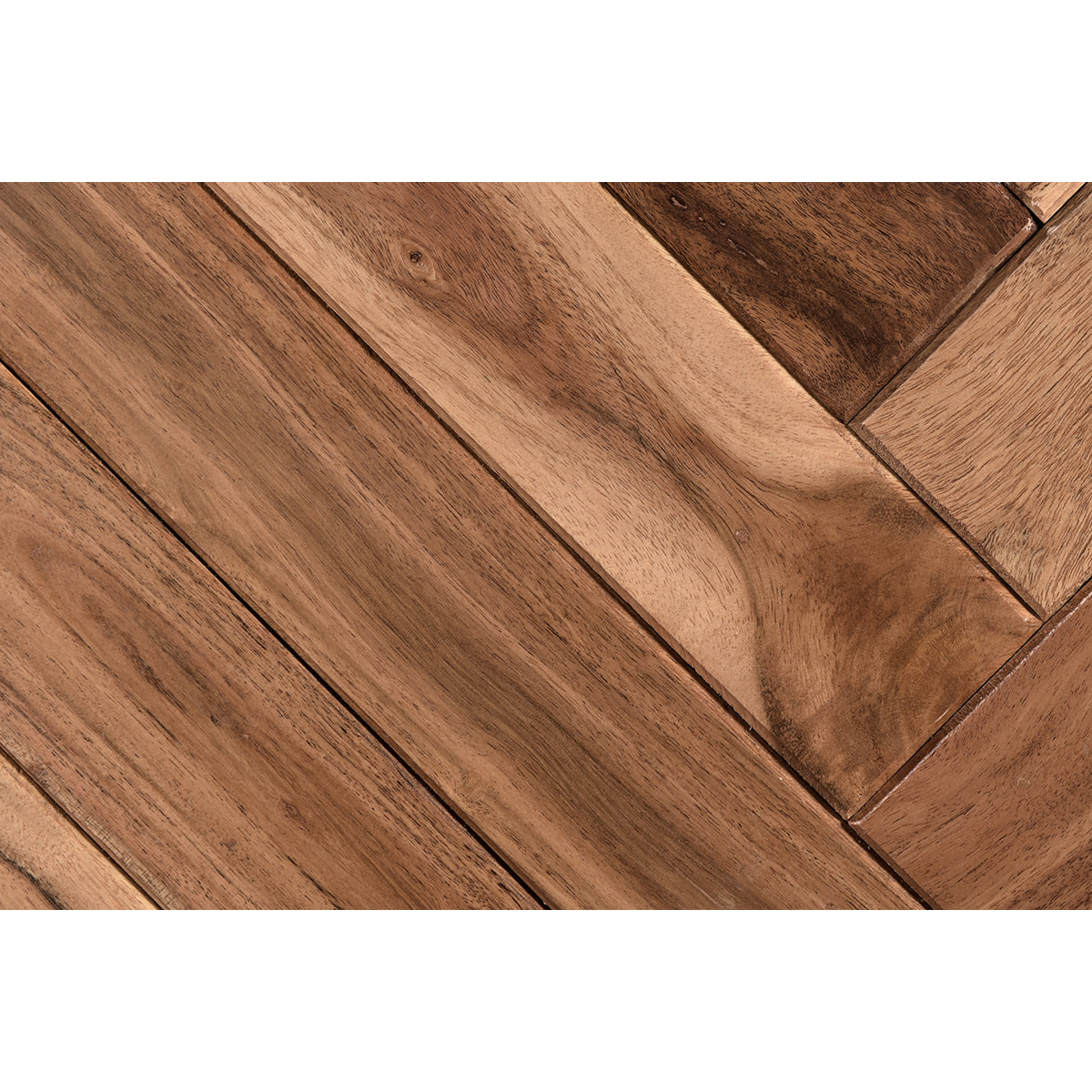 Tête de lit à motifs chevrons en bois massif et métal noir L165 cm STICK