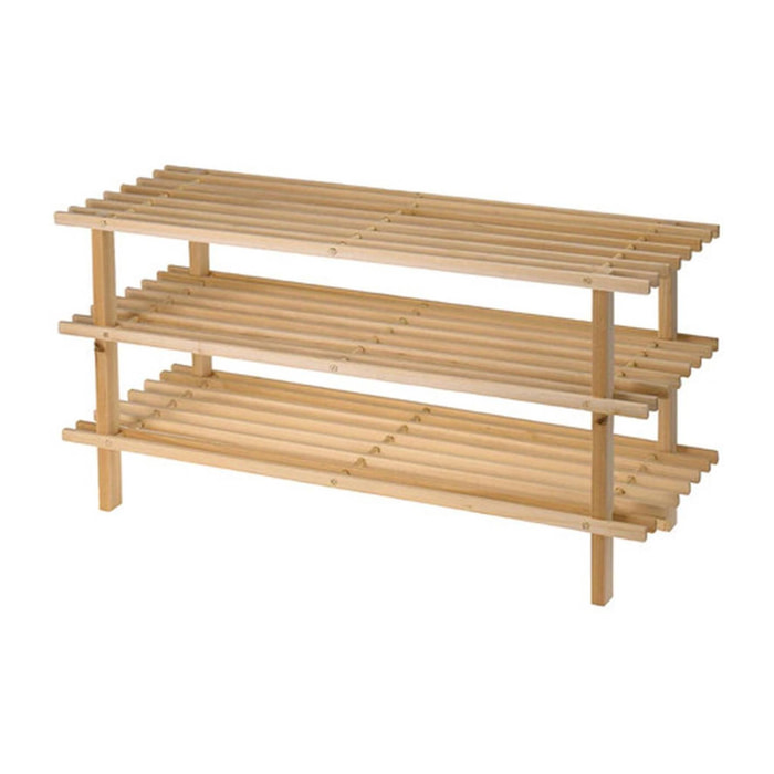 Zapatero de madera 3 baldas 77x26x40cm