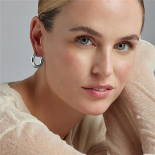 Pendientes Lux by Lux acabadoss en rodio