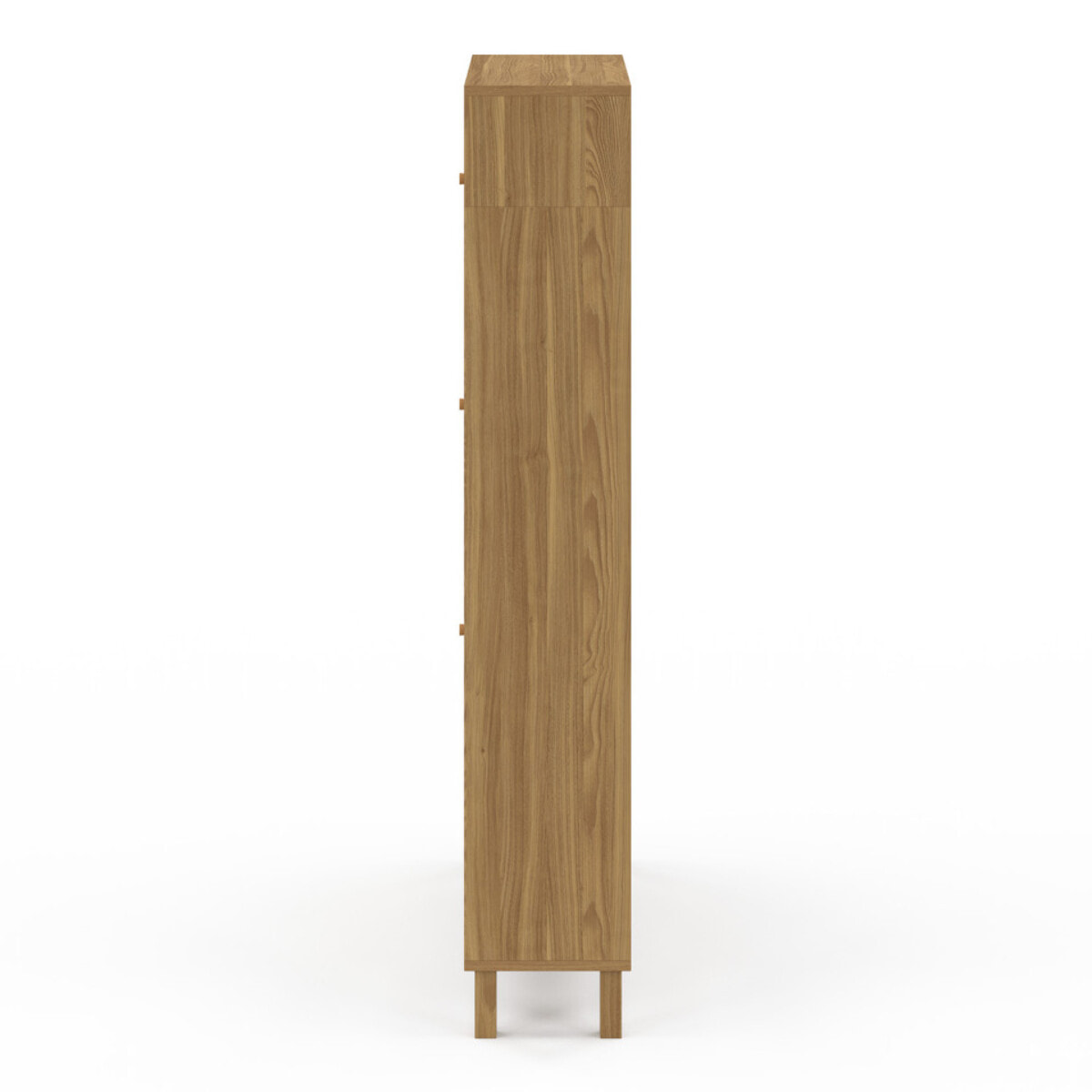 Meuble chaussures Erin 3 portes en cannage + étagères - 18 paires