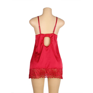 Babydoll rojo con encaje