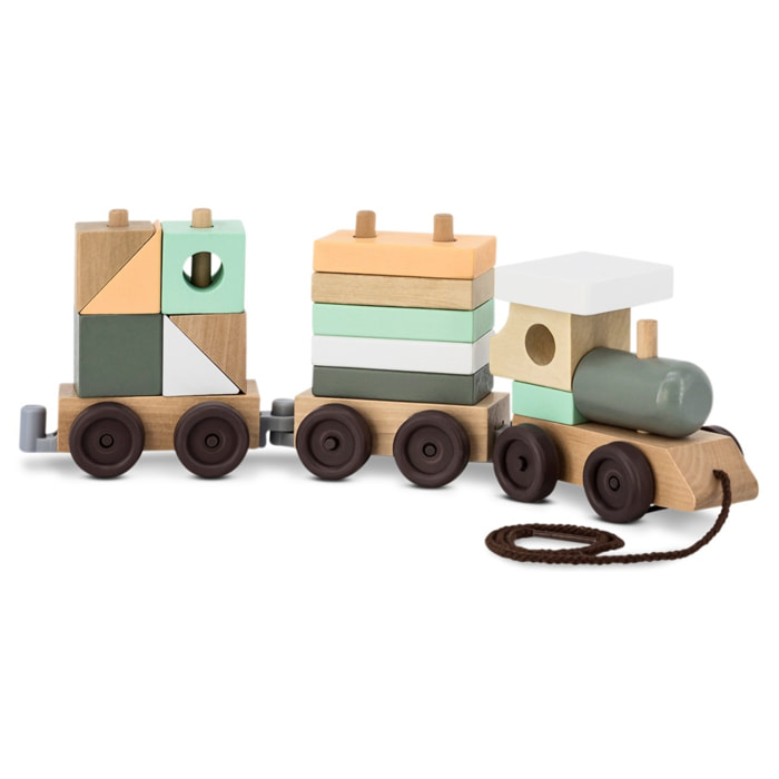 BUILDING TRAIN tren de arrastre de madera para niños