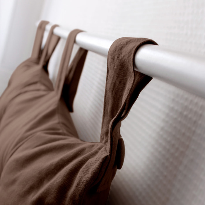 Coussin tête de lit en coton et pattes boutonnées - Marron Clair