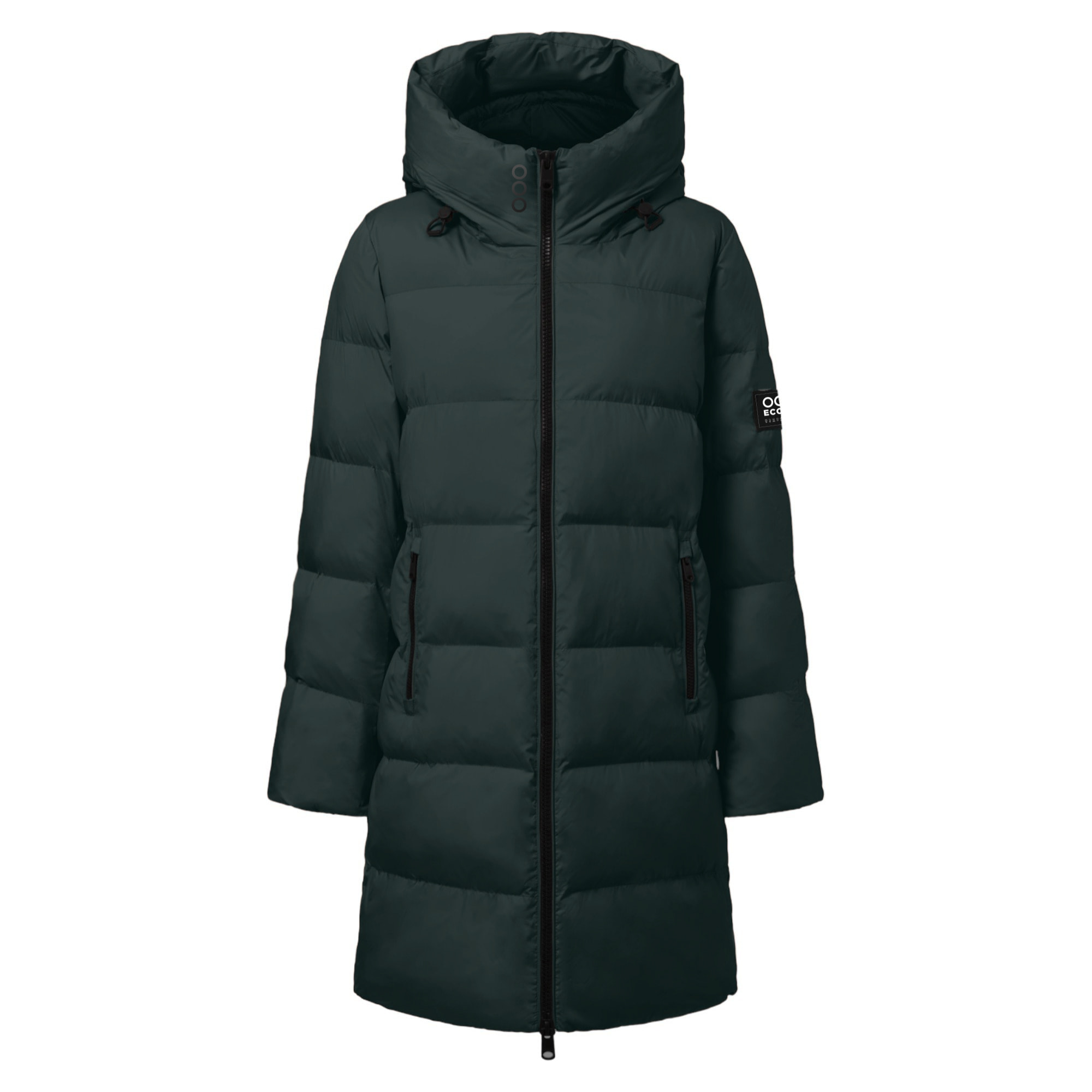 Abrigo para mujer ECOON Biarritz Long jacket - Verde Oscuro