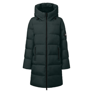 Abrigo para mujer ECOON Biarritz Long jacket - Verde Oscuro