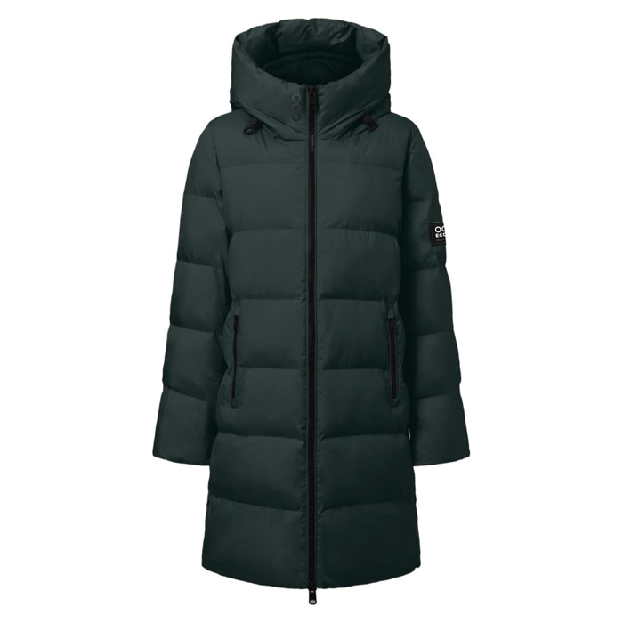 Abrigo para mujer ECOON Biarritz Long jacket - Verde Oscuro