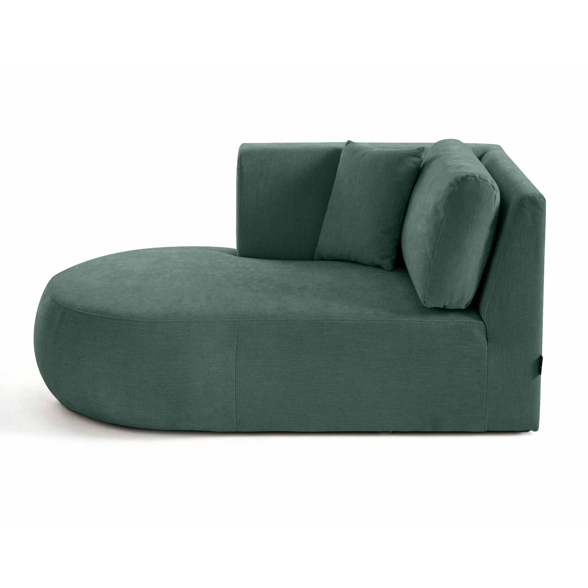Santorini - module d'assise méridienne gauche - en tissu texturé - Vert