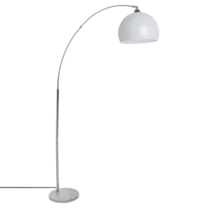 Lampadaire arc "Geda" marbre blanc H185cm