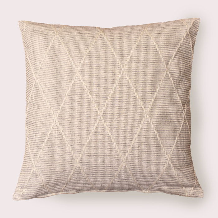 Naturals - Funda de Cojín Estampado - Con Cremallera - Sin relleno - 80% Algodón - 20% Poliéster - Jacquard - Terra Gris