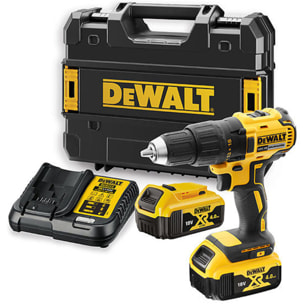 Perceuse visseuse compact 18V XR - DEWALT - avec 2 batteries 18V 4.0Ah - coffret - DCD777M2T