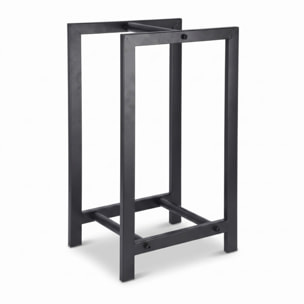 Portalegna verticale in acciaio Tamala 59,5 cm, supporto legna salvaspazio per camino e stufa, design moderno industriale, resistente e stabile, ideale per interno ed esterno, giardino terrazzo e area barbecue